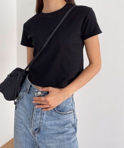 「CANAL JEAN」 半袖Tシャツ ONE SIZE ブラック レディース