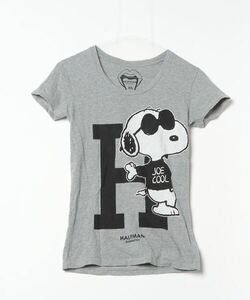 「HALFMAN」 半袖Tシャツ X-SMALL グレー レディース