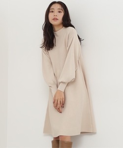 「NATURAL BEAUTY BASIC」 ニットワンピース MEDIUM ベージュ レディース