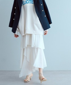 「natural couture」 フレアスカート MEDIUM オフホワイト レディース