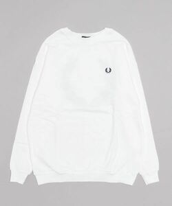 「FRED PERRY」 スウェットカットソー S ホワイト メンズ