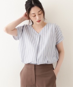 「NATURAL BEAUTY BASIC」 半袖ブラウス SMALL ブルー系その他 レディース