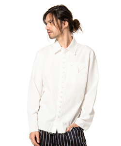 「glamb」 長袖シャツ 0 ホワイト メンズ