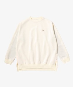 「FRED PERRY」 長袖Tシャツ M オフホワイト メンズ