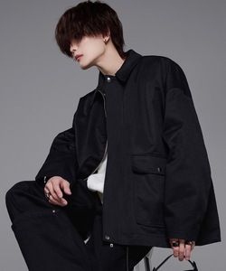 「ADRER」 ジップアップブルゾン SMALL ブラック メンズ