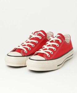 「CONVERSE」 ローカットスニーカー 24.5cm レッド レディース