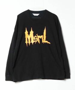 「MSML」 長袖Tシャツ MEDIUM ブラック メンズ