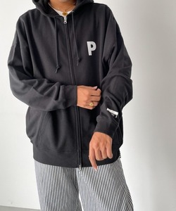 「CANAL JEAN」 「1975 tokyo」ジップアップパーカー X-LARGE ブラック レディース