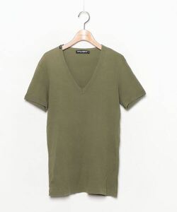 「DOLCE&GABBANA」 ワンポイント半袖Tシャツ 48 グリーン メンズ