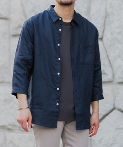 「URBAN RESEARCH ROSSO MEN」 7分袖シャツ SMALL ネイビー メンズ