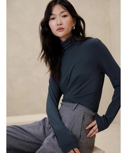 「BANANA REPUBLIC FACTORY STORE」 長袖カットソー L ネイビー レディース