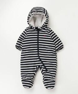 「PETIT BATEAU」 「KIDS」ボーダー柄オールインワン - ネイビー キッズ