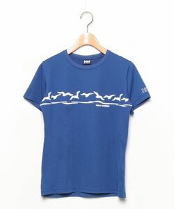 「HELLY HANSEN」 半袖Tシャツ M ブルー レディース