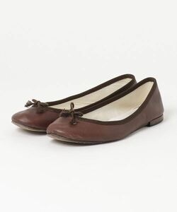 「Repetto」 リボンフラットパンプス 36.5 ブラウン レディース