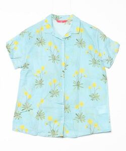 「Design Tshirts Store graniph」 花柄半袖シャツ FREE ブルー レディース