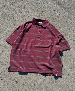 「Perushu」 半袖ポロシャツ SMALL ボルドー メンズ