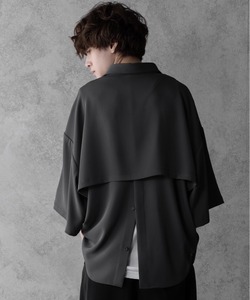 「KUUUPY」 半袖シャツ MEDIUM チャコールグレー メンズ