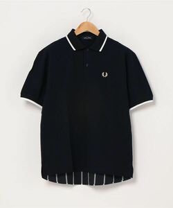 「FRED PERRY」 半袖ポロシャツ M ネイビー メンズ