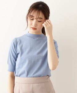 「NATURAL BEAUTY BASIC」 半袖ニット MEDIUM ブルー レディース