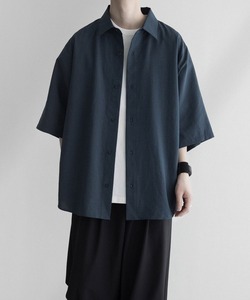 「remer」 半袖シャツ LARGE ダークブルー メンズ