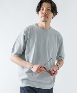 「URBAN RESEARCH ROSSO MEN」 半袖ニット MEDIUM ライトグレー メンズ