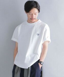 「FRED PERRY」 半袖Tシャツ LARGE ホワイト メンズ