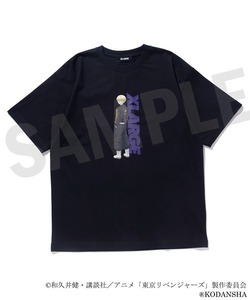 「XLARGE」 半袖Tシャツ「TOKYO REVENGERSコラボ」 MEDIUM ブラック メンズ