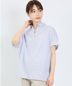 「m.f.editorial」 半袖シャツ LARGE ブルー レディース