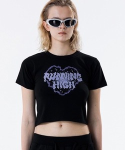 「runningHIGH」 半袖Tシャツ ONE SIZE ブラック レディース