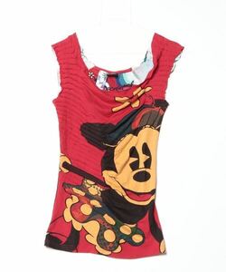 「Desigual」 ノースリーブトップス「Disneyコラボ」 - レッド レディース