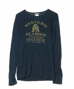 「HYSTERIC GLAMOUR」 長袖ニット MEDIUM ネイビー メンズ