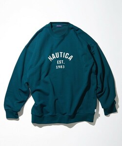 「NAUTICA」 スウェットカットソー MEDIUM グリーン メンズ