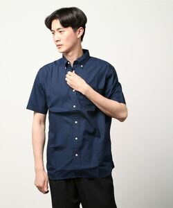 「BEAMS PLUS」 半袖シャツ LARGE ネイビー メンズ