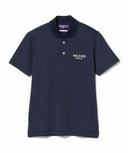 「BEAMS GOLF」 半袖ポロシャツ MEDIUM ネイビー メンズ