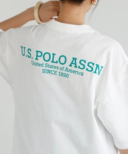「U.S. POLO ASSN.」 半袖Tシャツ X-LARGE オフホワイト レディース