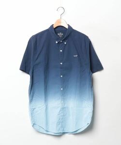 「Hollister」 半袖シャツ L ネイビー メンズ