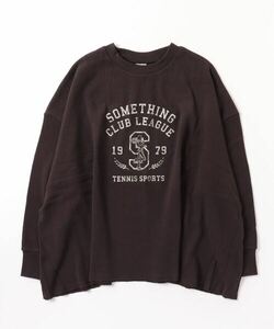 「SOMETHING」 スウェットカットソー ONE SIZE チャコールグレー レディース