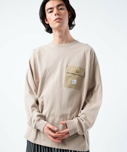 「GUNG HO」 長袖Tシャツ MEDIUM ベージュ メンズ