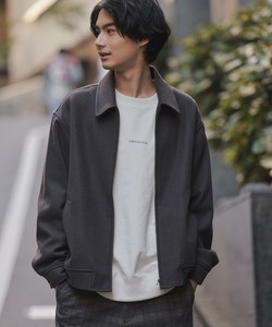 「GLOBAL WORK」 ジップアップブルゾン MEDIUM グレー メンズ