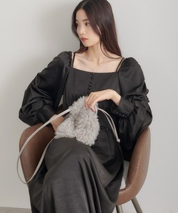 「soie by apres jour mignon」 長袖ワンピース SMALL ブラック レディース