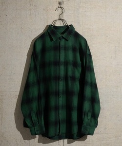 「JOHN'S CLOSET」 長袖シャツ LARGE グリーン メンズ