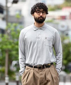 「Munsingwear Grand-Slam」 長袖ポロシャツ M グレー メンズ