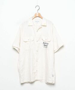 「BlackEyePatch」 刺繍半袖シャツ X-LARGE ホワイト メンズ