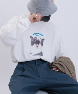 「Perushu」 長袖Tシャツ LARGE ホワイト メンズ