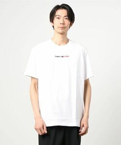 「TOMMY JEANS」 半袖Tシャツ LARGE ホワイト メンズ