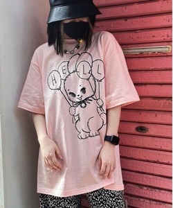 「AZS TOKYO」 半袖Tシャツ X-LARGE ピンク メンズ