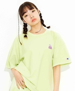 「X-girl」 半袖Tシャツ「championコラボ」 X-LARGE ライトグリーン レディース