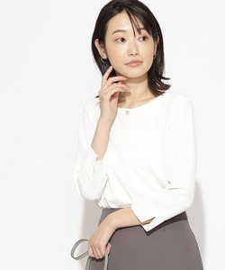 「NATURAL BEAUTY BASIC」 7分袖ブラウス MEDIUM オフホワイト レディース