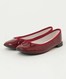 「Repetto」 リボンバレエシューズ 38.5 レッド レディース