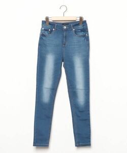 「JEANASIS」 加工スキニーデニムパンツ MEDIUM ブルー レディース